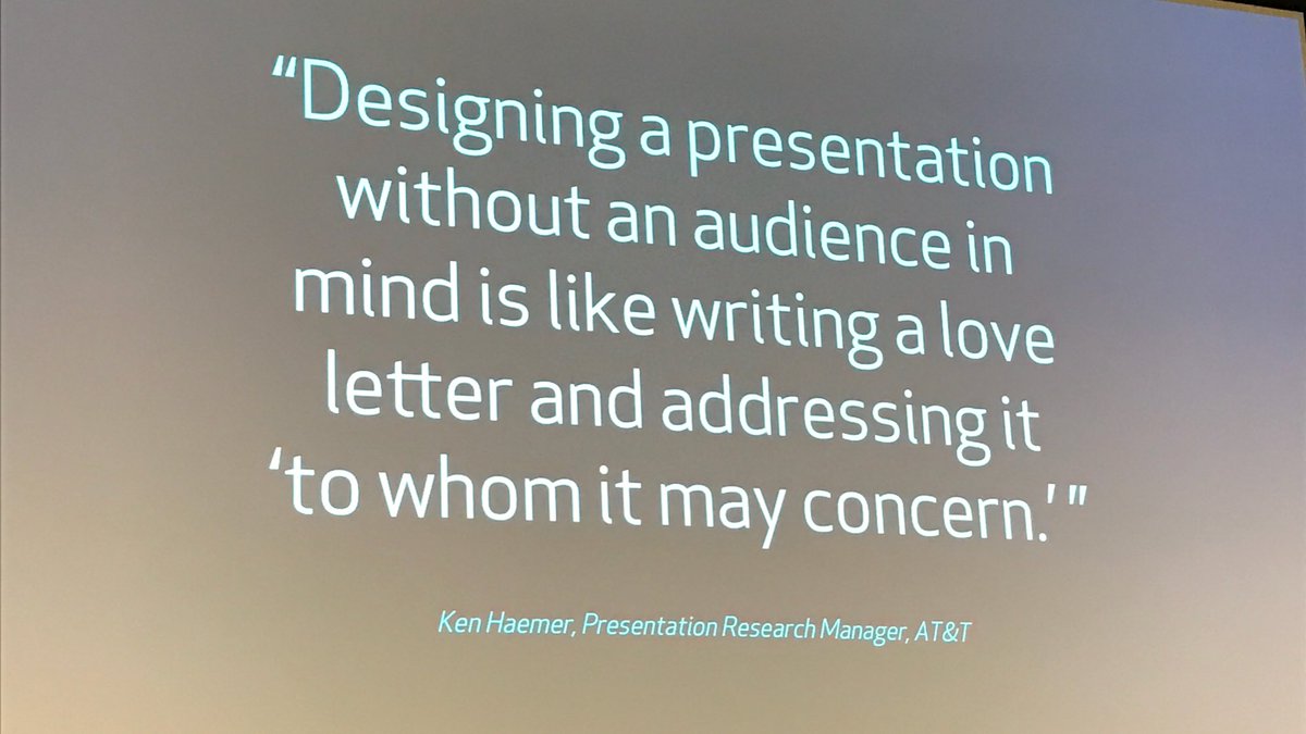 feliciamattson's tweet photo. Know your audience! @Duarte https://t.co/fDrYJAK6RV