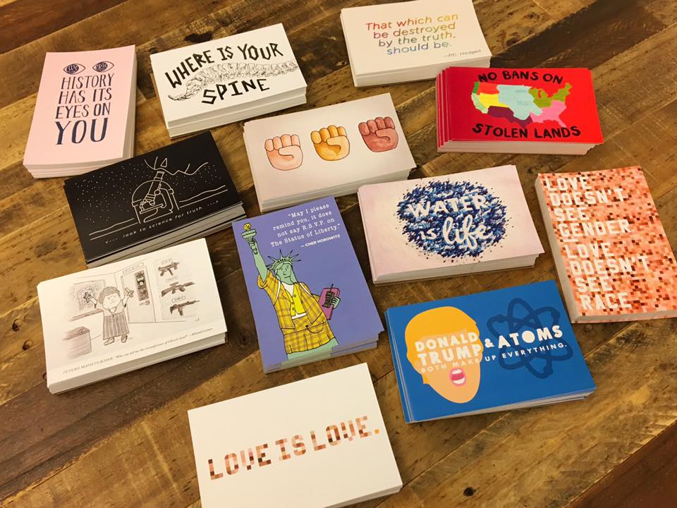 Postcards for tonight's kick-off event! Tell your senators what's on your mind at 6PM/<a href="/QEDAstoria/">Q.E.D.</a>! Comedy to follow! All $ goes to the ACLU!
