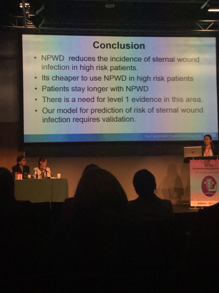 lilian_chiwera's tweet photo. Negative pressure therapy may have a role among high risk cardiac patients in reducing #SSI #SCTS2017 https://t.co/HEfILHjHAV
