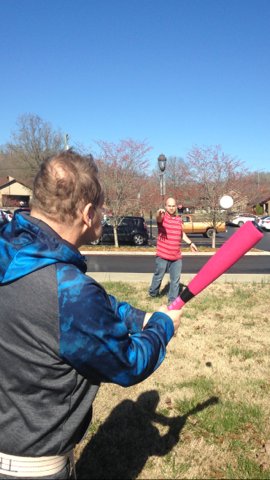 fprehab's tweet photo. Fun in the sun at Mountain Manor in #Paintsville, KY as the staff practices many upper and lower body skills with rehab patients! https://t.co/O5uYrqyLi7