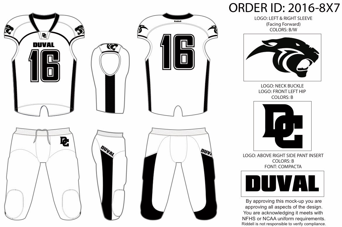 Equipment_Man's tweet photo. New @RiddellSports #MotionFit Uni's set for @FbCharter #GoPanthers #RiddellSwag 🏈 https://t.co/RpAlTaszlP