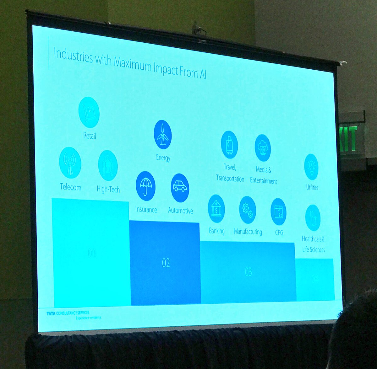 JonBruner's tweet image. Insurance is biggest spender on deep learning now, but biggest potential impacts are in retail, telecom, IT @SatyaRamaswamy #StrataHadoop