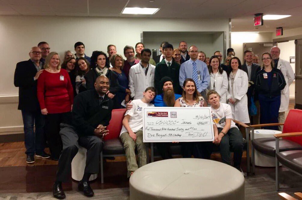 OSUCCC_James's tweet photo. Huge thanks to @teamdraft for stopping by #TheJames today! Your commitment to lung cancer research is making a difference. #DirkStrong https://t.co/iYAPKgNjGQ