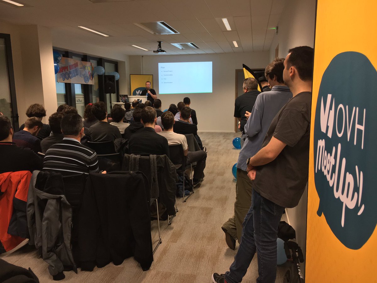 YoannSoRond's tweet image. Découvrez #NomadProject qui présente son orchestrateur #Docker pour lancer l&apos;exécution de différentes tâches @OVH City Lyon.