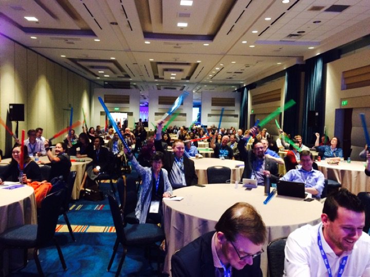 Systemware's tweet photo. Attendees at #AIIM17 enjoyed a fun #StarWars themed preso from #CIP @ChiappeAndrea this afternoon in Orlando! https://t.co/r1G8nNKAW0