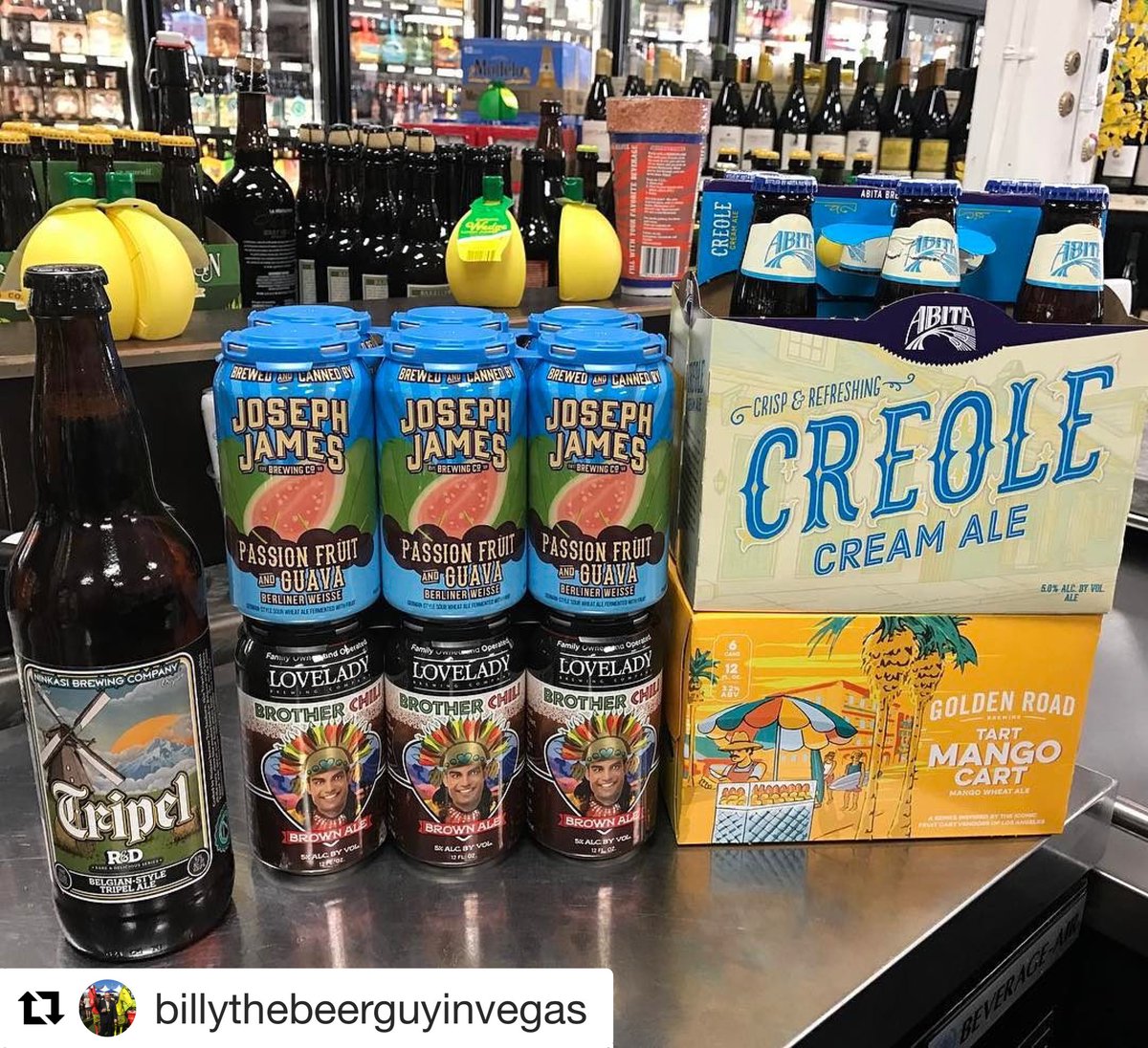 LIQUORWORLD702's tweet photo. New arrivals @liquorworldlv @loveladybrewing @jjbrewco @abitabeer @goldenroadbrew @ninkasibrewing  #craftbeer #drinklocal #nevbeverage https://t.co/9EbefxxOVW