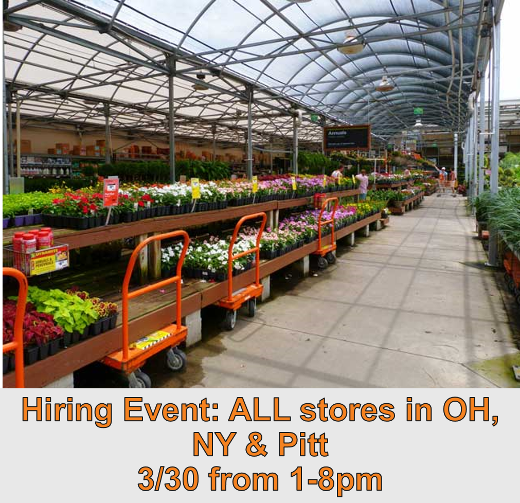 Kriston A McMichael (@thdkristonov) on Twitter photo What's missing? U are!
Hiring in all of OH, NY and Pitt
March 30 1P to 8P #OrangeThursday
Walk-ins welcomed
Apply@ careers.homedepot.com What's missing? U are!
Hiring in all of OH, NY and Pitt
March 30 1P to 8P #OrangeThursday
Walk-ins welcomed
Apply@ careers.homedepot.com