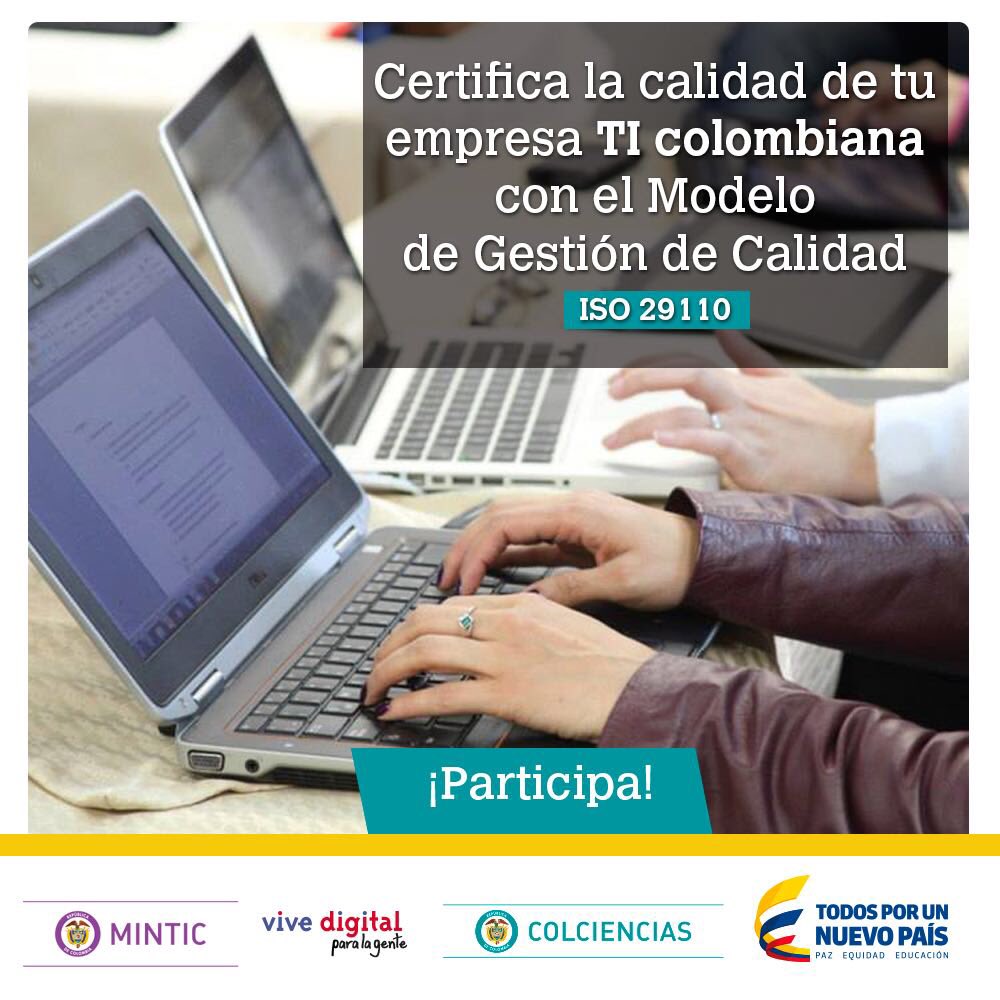 parquesoftm's tweet image. NUEVA CONVOCATORIA PARA CERTIFICACIÓN DE EMPRESAS TI bit.ly/2nomC1p @Ministerio_TIC @Colciencias
