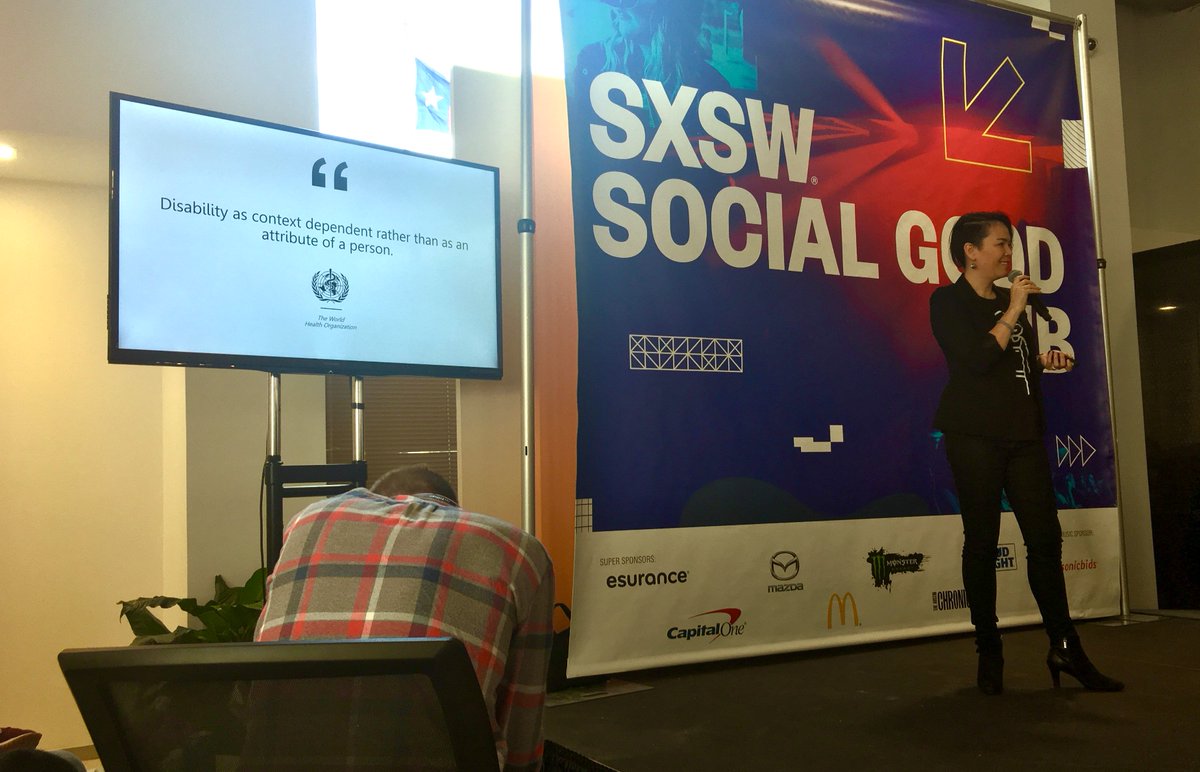 Think about "disability as context dependent rather than as an attribute of a person." -<a href="/WHO/">World Health Organization (WHO)</a> via <a href="/katholmes/">Inactive</a> at #SXSW