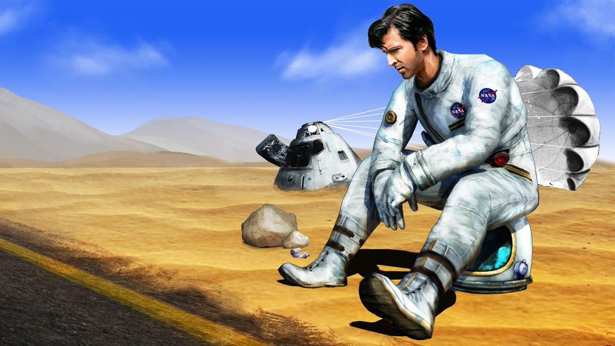 OffRoadHero's tweet photo. a Painting I did a while back inspired by The Martian, Really need to get back into it. #NASA #NotMattDamon https://t.co/xPXMUFh3bS