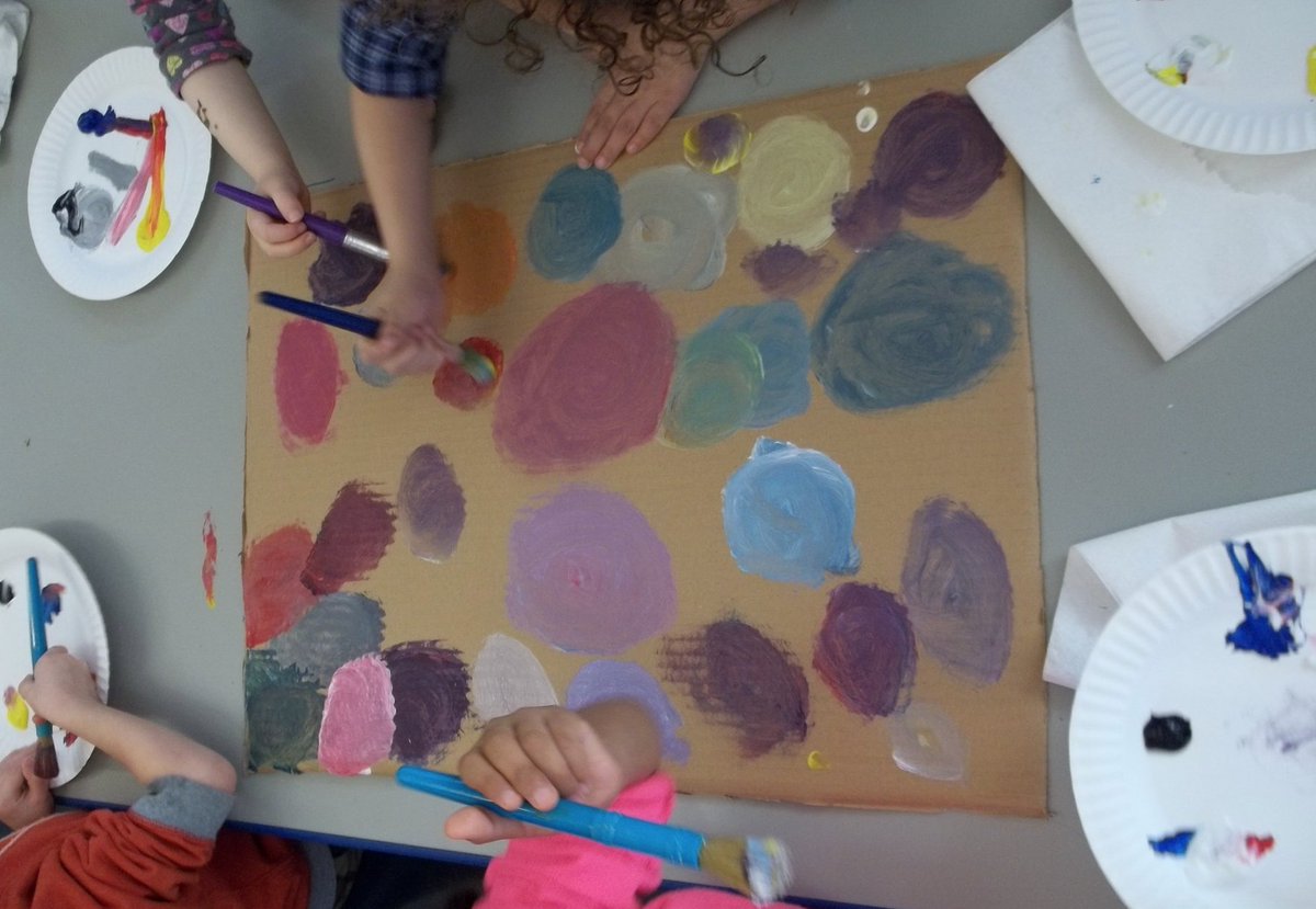 Experimenting with paint! #vdvpartners4progress #allin4theville