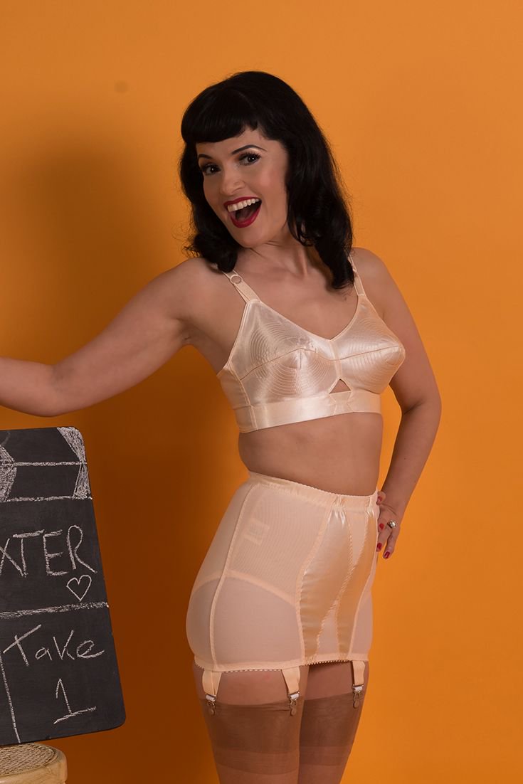 What Katie Did on X: Our Harlow Bullet Bra giving @BernieDexter the  perfect sweater girl look in our latest styling sequence!    / X