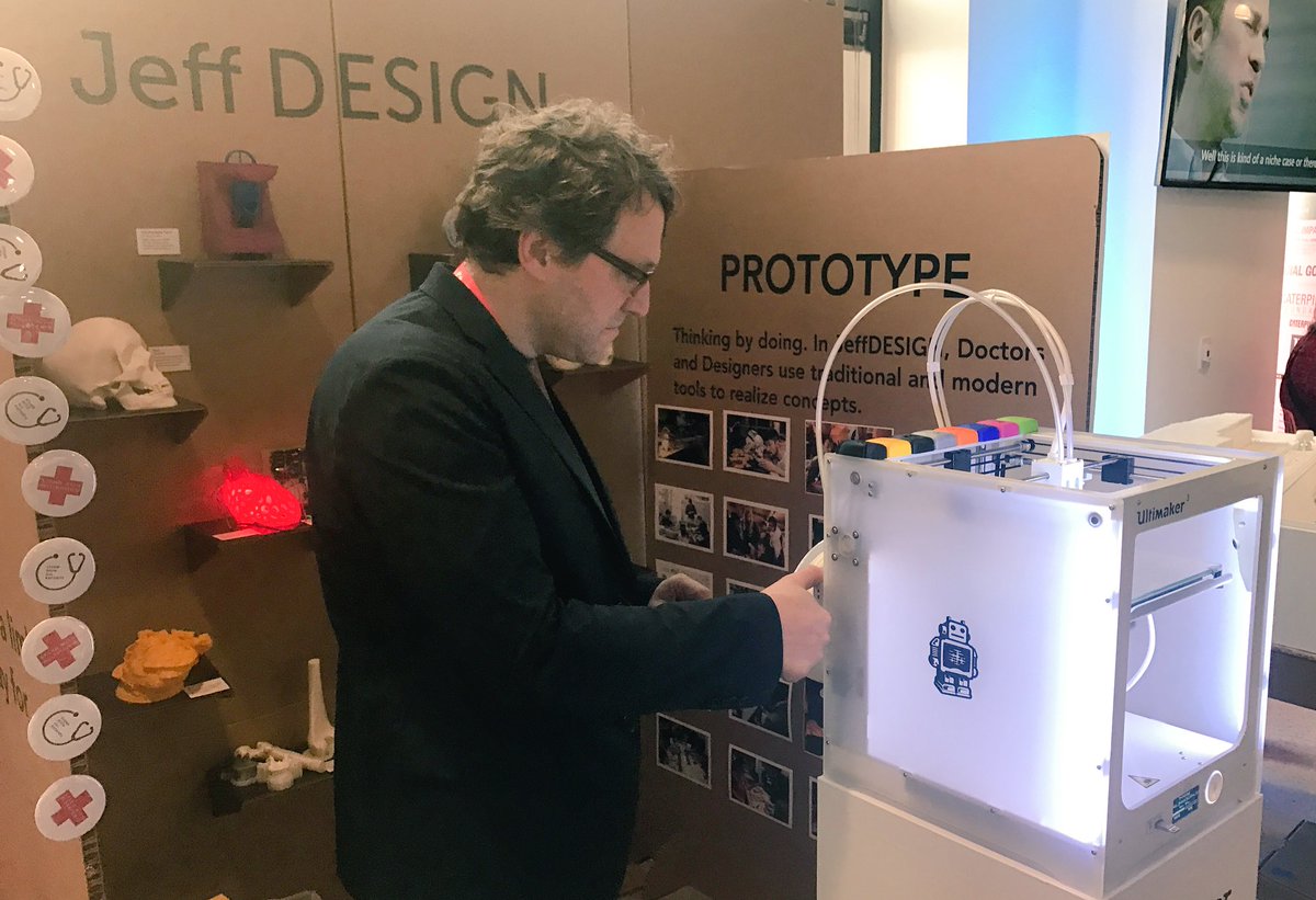 BonKu's tweet photo. We love @Ultimaker 3D printers - enables us to rapidly prototype solutions in healthcare. Check them out at @sxsw #SXGood @mifga https://t.co/tns84NgpcA
