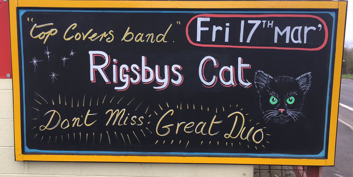 LIVE HERE THIS FRIDAY 17th MARCH, RIGSBYS CAT