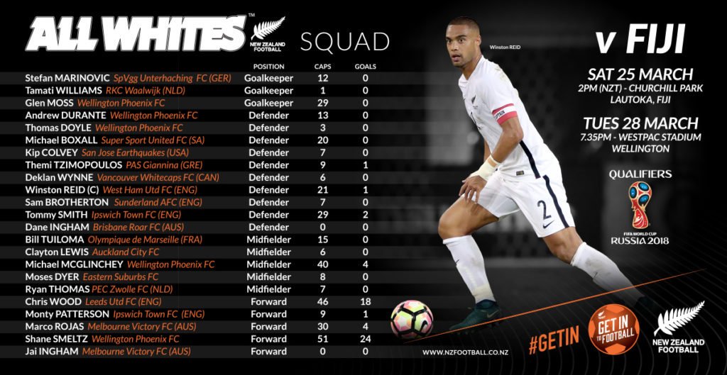WHUFC_News's tweet image. Winston Reid has been called up to the New Zealand squad for their World Cup qualifiers against Fiji.