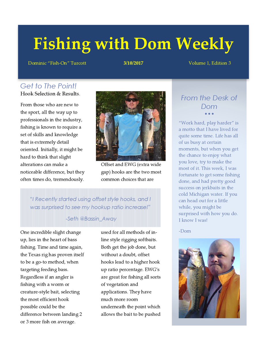 fishingwithDom's tweet photo. It's lunch time on a Monday. Ya know what can make it better? #FishingWithDom Weekly, RIGHT HERE! huge thanks to @Bassin_Away for the help. https://t.co/KRm6dhvBcL