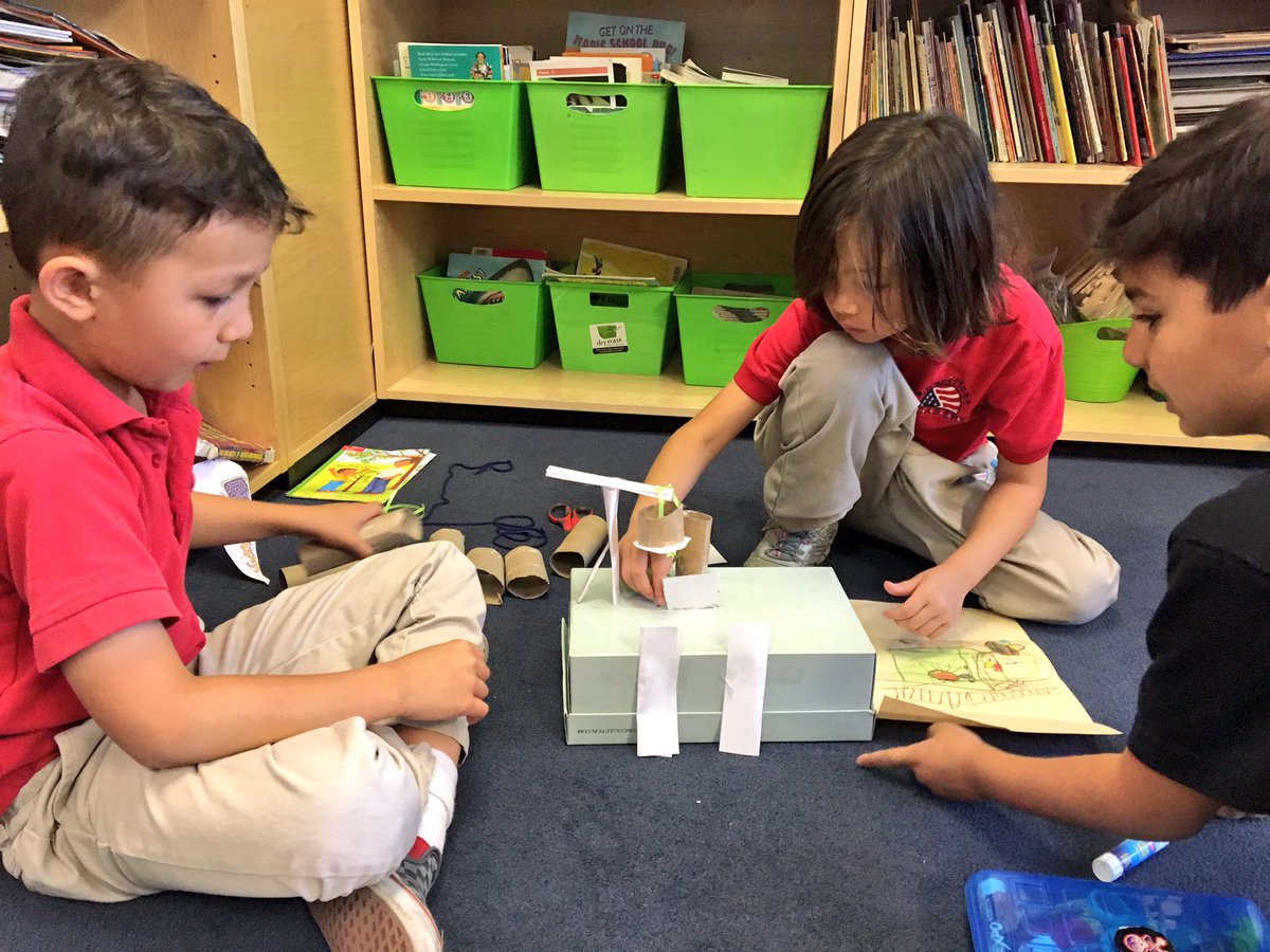 AMAElementary's tweet photo. #firstgrade is hard at work today engineering leprechaun traps for St. Patrick's Day! #STEMeducation #AMAelementary https://t.co/Xi3l6QadXE