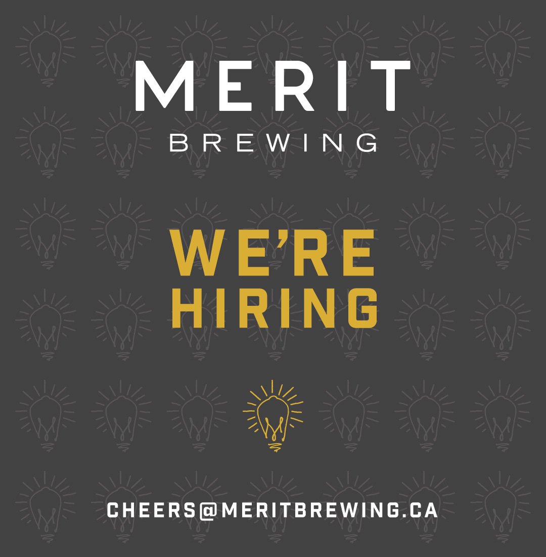 Looking to add a few standout individuals to our family! 3 positions now open! Details facebook.com/MERITBrewing/