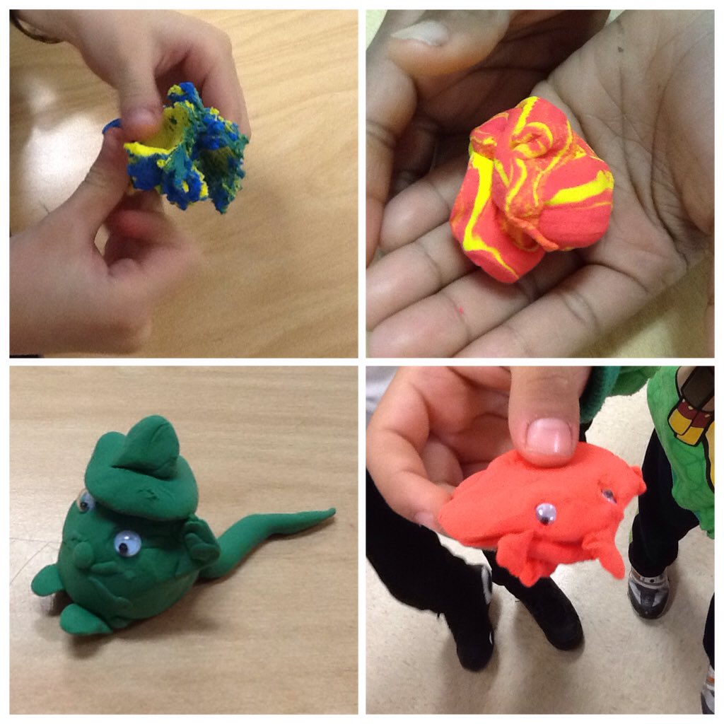 FRESARTsoars's tweet photo. 🤗 to teach Kn to mix primary colors to make "mini" 2nd-ary color critters #FRESlucky #SuperFRES https://t.co/cT7uLPrmug