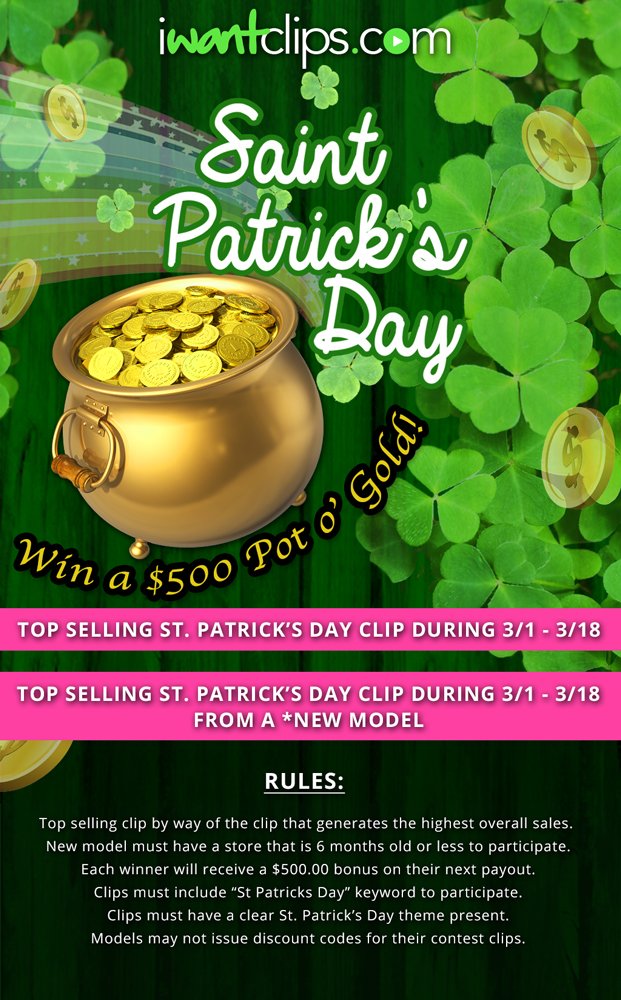 It ain't over yet! Publish a #StPatricksDay clip and try your luck! https://t.co/29jhZTtk9g