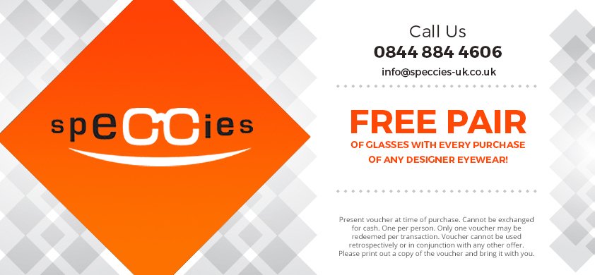 FREE glasses with every purchase of designer eyewear