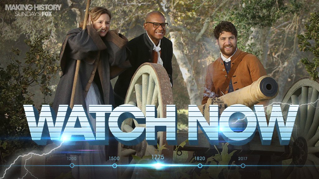 MakingHistory's tweet image. Lock and load. It’s time to fire up an all-new #MakingHistory! fox.tv/WatchMakingHis…