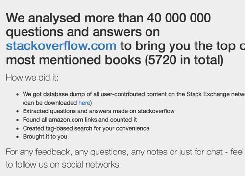 uwebdesgn's tweet image. Dev books — самые упоминаемые книги: buff.ly/2nm9AOx

#stackoverflow #webdev #devbooks