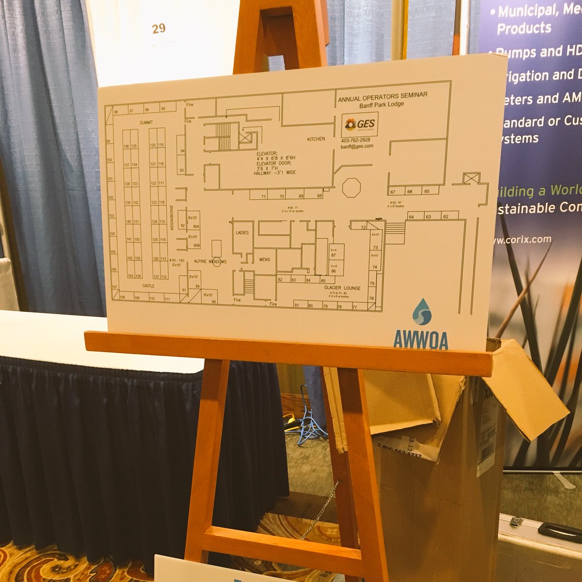 awwoa's tweet photo. Our tradeshow set up has taken over! Join us from 3-9 p.m. today. Come and check out all of our exhibitors. #AWWOA2017 https://t.co/grSnpMhuhG