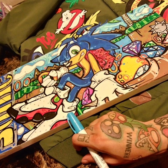 ipaintevrythng's tweet photo. Taking art to the Sneaker Freak show this year!! #ipainteverything #jordan https://t.co/BiDYaIPF0S