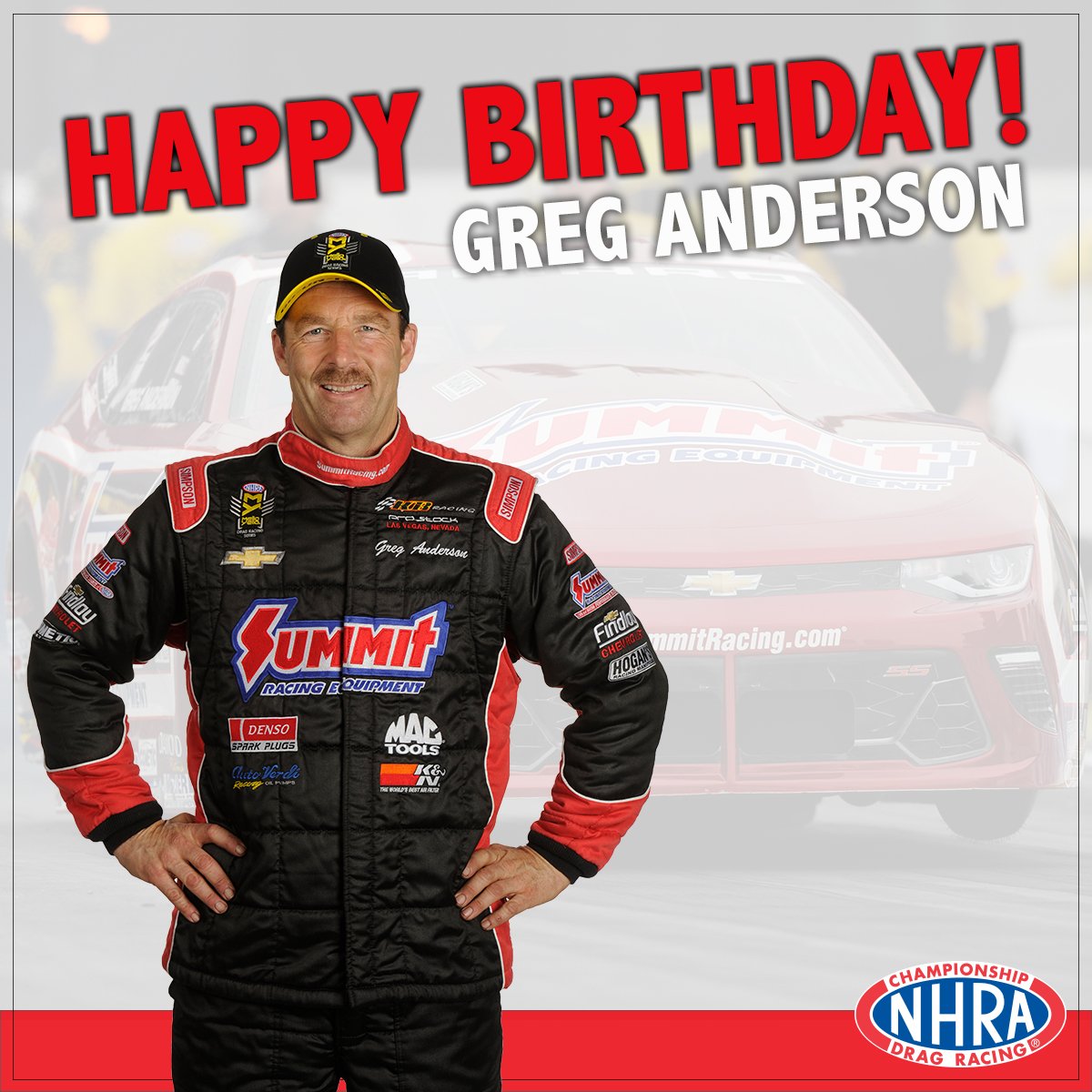 NHRA's tweet photo. Wishing @greganderson_ps a HAPPY BIRTHDAY! 🎉 https://t.co/meFxvlaqwV