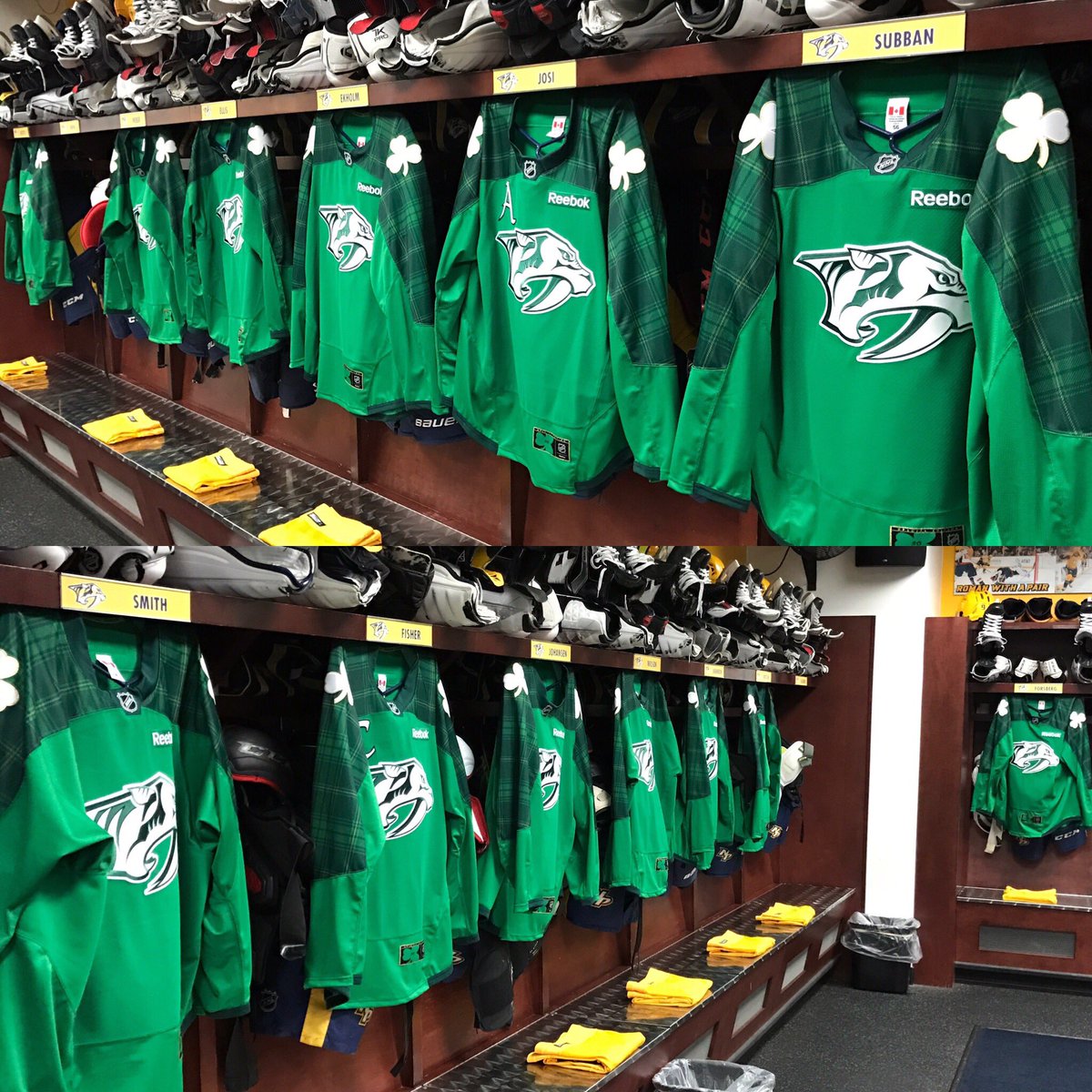 nashville predators st patrick's day jersey