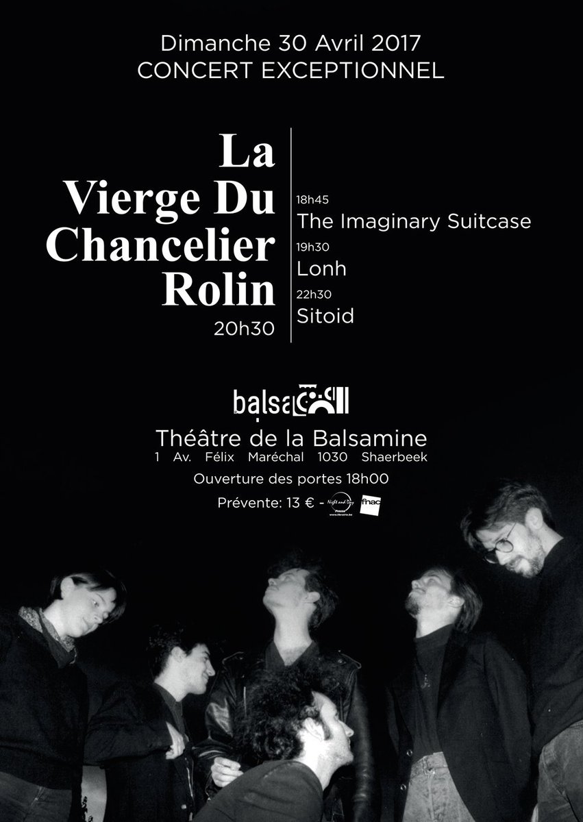 LVDCR_'s tweet photo. #lvdcr à Bruxelles ? C'est le 30 avril avec #TheImaginerySuitcase #Lonh et #Sitoid. À la #balsamine https://t.co/ucNrulRr0V