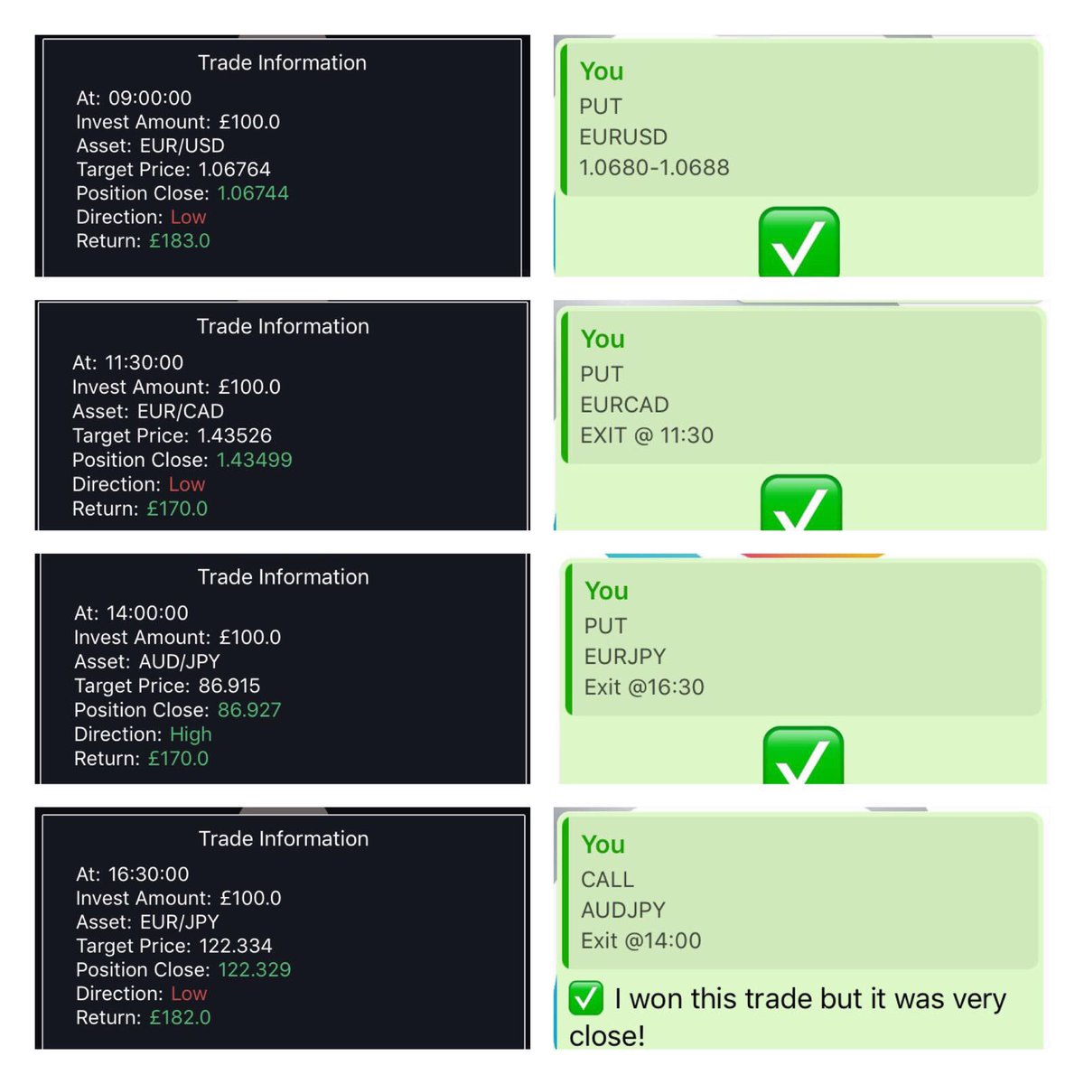 Ted_AGL's tweet photo. great start to the week with 4/4 signals correct! who said monday's were shit?🍾🍾🍾 https://t.co/vv2KkeeK6v