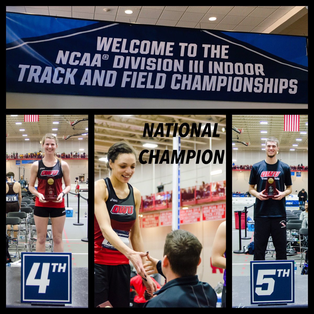 OWU_TFXC's tweet photo. ICYMI: we were 3 for 3 on All-American honors this season!
@clxyne HJ- 1st
@sarahrenae709 5k- 4th
@natenewman51 Heptathlon- 5th 
#wsat https://t.co/lSjUSp2oWi