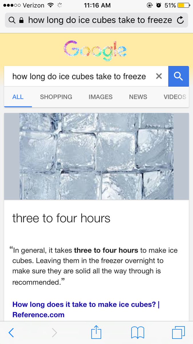 How long does it take to make ice cubes?