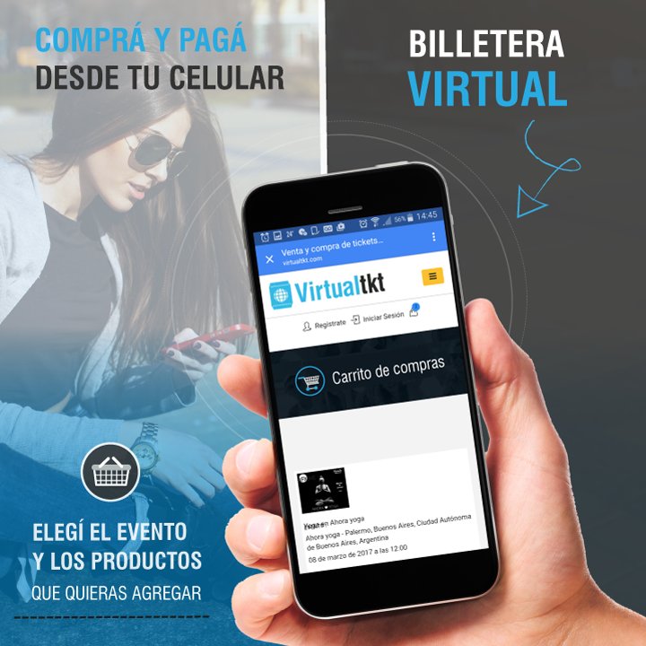 virtualtktarg's tweet photo. Ahora no solo podes comprar tus #eventos, sino que también sus #productos! 
No te quedés afuera de la nueva tendencia #Virtualtkt 📲 https://t.co/TmzqIcW8yQ