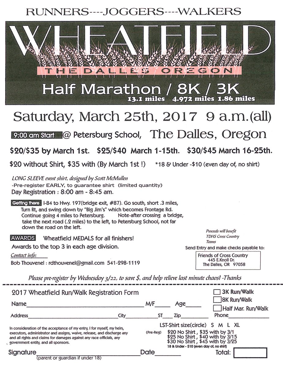 Fit_in_Wasco's tweet photo. Step it Up! The Dalles Weekly Challenge #17: Get walking outside to prepare for the Wheatfield Half Marathon/8K/3K RUN/WALK #healthyliving https://t.co/AFL1qRi6Ar