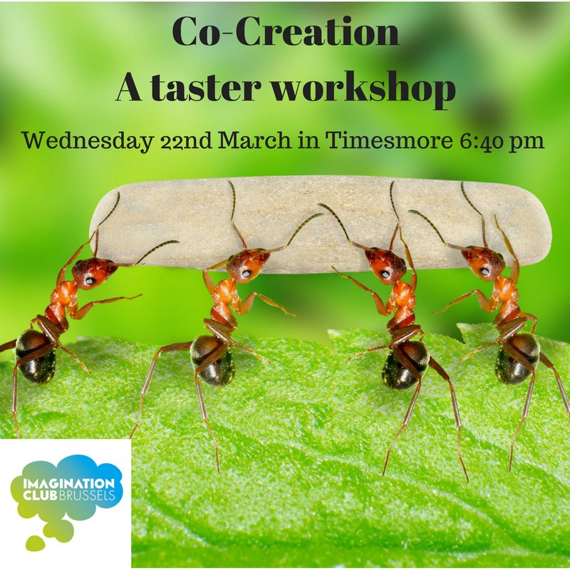 imaginationclub's tweet photo. A Fabulous Workshop on Co-Creation @timesmore https://t.co/LXvCfkaZHX #brussels 
By Hans Begeer &amp; Alvito de Souza Wed 22 March 2017 6:45pm https://t.co/frCBJSmPxT