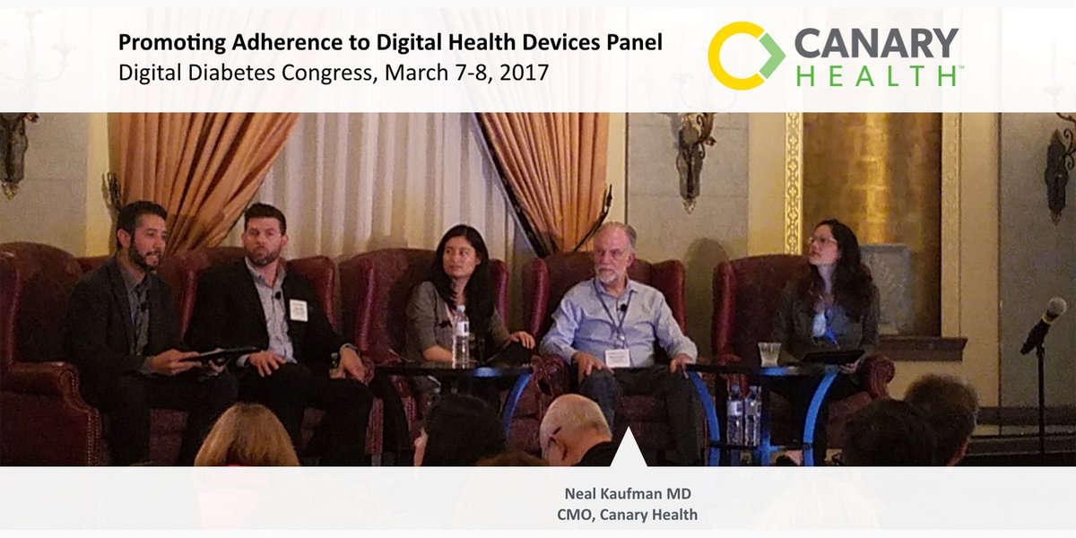 CanaryHealth's tweet image. Our CMO, @NealKaufman, discussed how digital tools can engage people with #diabetes and other #chronicconditions @DiabetesTechSoc #2017DDC