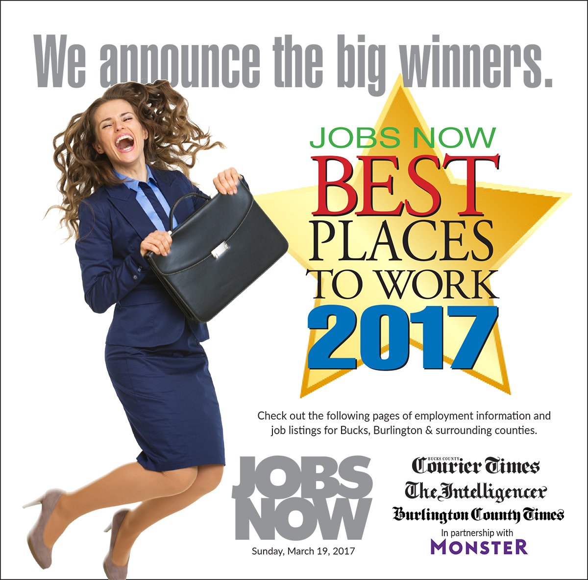lriegel1's tweet photo. #jobsearching? We know the Best Places to Work, look for them March 19 in print and online #Buckscountycouriertimes, #theintell https://t.co/8Y5u42zVPk