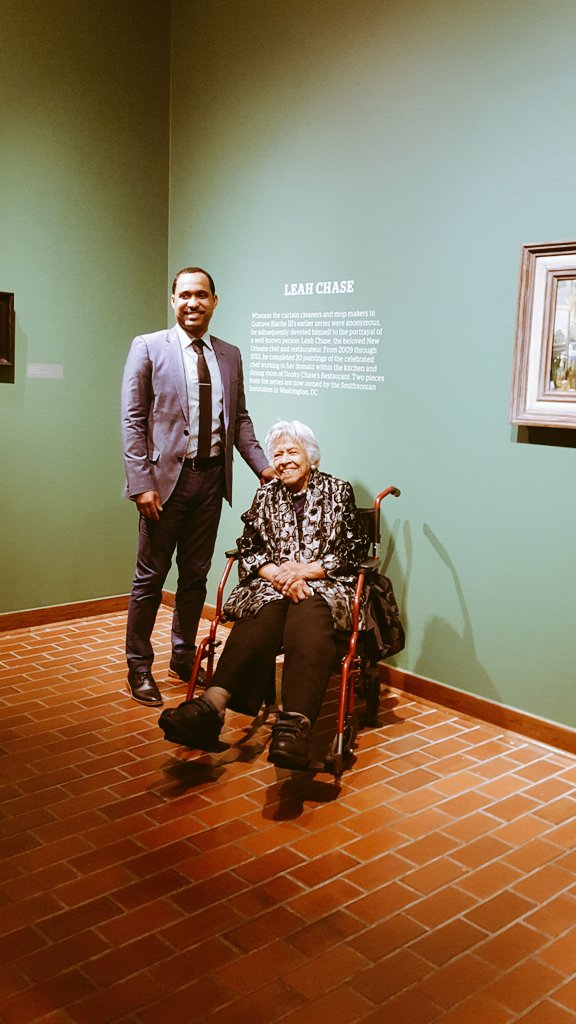 gustaveblache3's tweet photo. Great opening reception at #aworkinprocess @LASM . Special friend Leah Chase joined us to celebrate. @NMAAHC  @NPG #painting #art #museum https://t.co/hutQRDBcbr