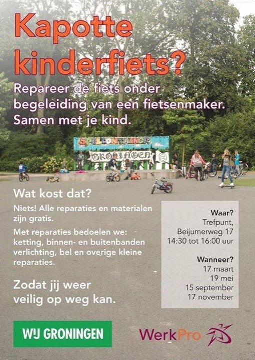 henk_tammens's tweet photo. Kapotte kinderfiets repareren ? #wijgroningen #werkpro https://t.co/dGpgXYBUwc