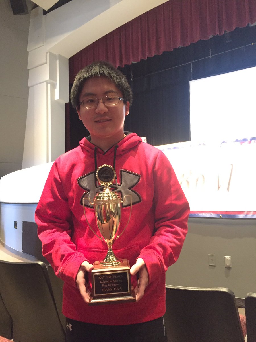 ep_mathteam's tweet photo. Eden Prairie Mathlete Frank Han (Sophomore) ties for 1st place in the regular season! https://t.co/1ZFIy6jlc1