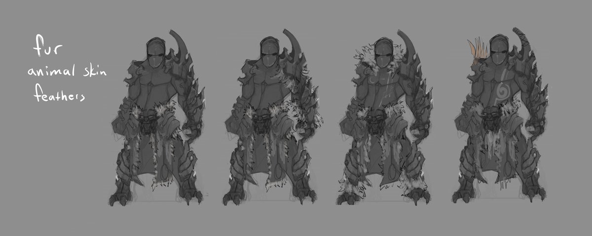 MadGamerStudios's tweet photo. Studies for the different classes the character will have. In order; #Berserk, #Warrior, #Shaman &amp; #Druid. More soon! #gamedev #sketch https://t.co/hnC955sPYa