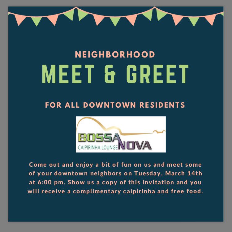 TheMetroOKC's tweet photo. Join us for a Meet &amp; Greet at @bossanovaokc tomorrow at 6:00 and get to know your neighbors! #freefood #bossanova #bemoved https://t.co/Q6iEQUTSg5