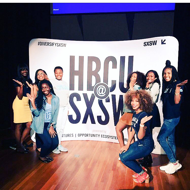 mariah4christ_'s tweet photo. My Spelman sisters and I at SXSW. It was literally a life changing experience. #HBCUSXSW17 #DiversifySXSW https://t.co/nALOIDZQh5