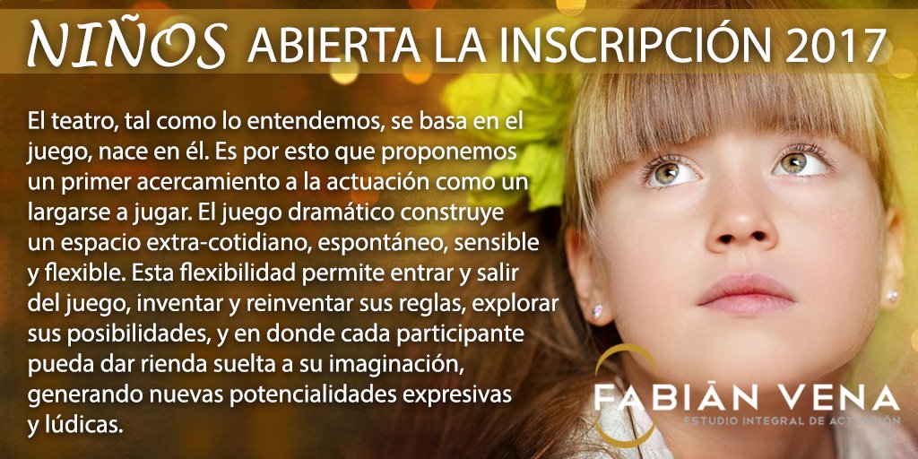 Contactáte con nosotros para más información sobre los talleres de #actuación para #niños 🎭
☎️(+54911) 6034 1562
📧info@fabianvenaestudio.com