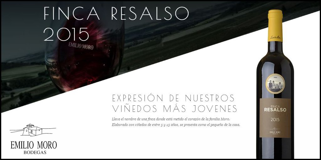 emilio_moro's tweet photo. Nuestra añada #FincaResalso2016 ya disponible en la web:https://t.co/ye0FdfgBkv Our new #FincaResalso already on our #OnlineShop #EmilioMoro https://t.co/lH1kd2QmzH