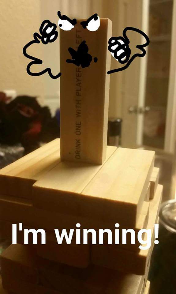 Cheesetwerk's tweet photo. Have you tried out Drinking Jenga @drinkinggames @JENGA #drinkinggames #beer #alcohol #haha #drinkingjenga #Drinking #woo #funny #drunk https://t.co/wdxAKmQg89
