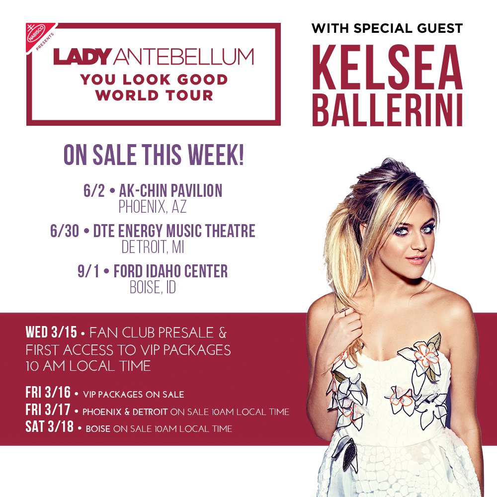Kelsea Ballerini on Twitter "AZ, MI, & ID! Join my Fan Club to call